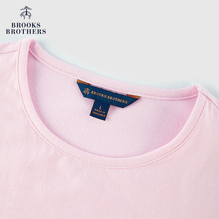 布克兄弟（BrooksBrothers）女士24早春棉质圆领针织衫短袖T恤 B655-深粉色 XS