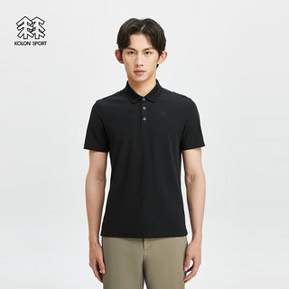 KOLON SPORT可隆短袖T恤吸湿速干男打底运动弹力防晒POLO保罗衫 LHPT4ST597-BK 黑色 190/4XL