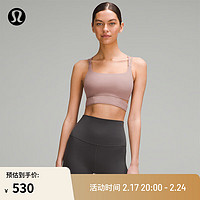 lululemon丨Nulu™ Strappy 女士运动内衣 *罗纹 LW2DLZS 暮色玫瑰 12