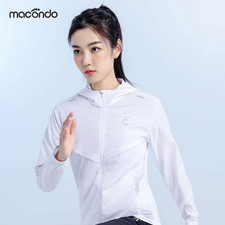 马孔多（macondo）女子跑步梭织外套马拉松领服防泼水防晒户外运动 藏蓝 S