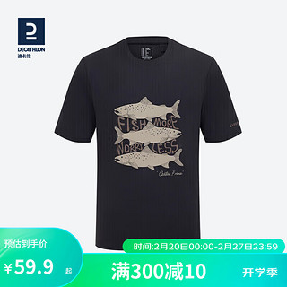 防晒短袖T恤  CAP黑色（鱼图案）M4533760