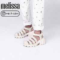 Melissa（梅丽莎）2024凉鞋儿童果冻配色经典齿轮罗马鞋33981 浅粉色 (AT332) 33码 215mm