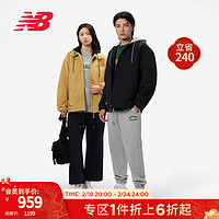 NEW BALANCE外套男款24冬季潮流舒适运动连帽加棉夹克 BK NQE11011 XL