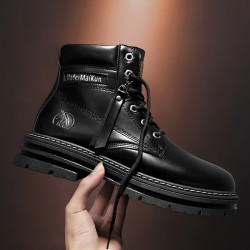 romon罗蒙高帮大黄靴小黄靴马丁靴工装靴大头机车鞋男鞋