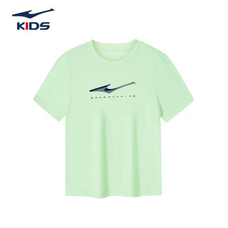 儿童装男童速干短袖t恤夏季短T男生夏装运动半袖T恤 微光绿 140cm