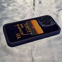A 落日与山海适用苹果15promax手机壳iphone14pro全包xsmax/13/11套 黑色 iPhone XR