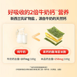 良品铺子 高钙奶酪海苔米脆30g儿童零食 非油炸即食紫菜休闲零食小吃