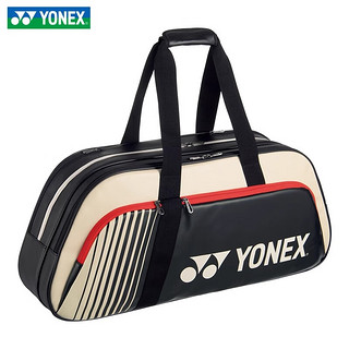 YONEX 尤尼克斯 新品尤尼克斯羽毛球包大容量手提多功能yy运动包 BA82431WCR 黑/米色