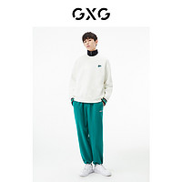 GXG 绿色宽松直筒长裤