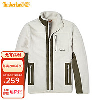 Timberland 抓绒衣男秋冬新款户外舒适保暖摇粒绒立领休闲外套A44BC A44BCBH7/白沙色 L/180