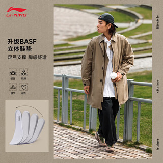 LI-NING 李宁 云川 VTNG丨经典休闲鞋男鞋潮流复古时尚运动鞋AGCT309 土褐色/烟暮灰-1 42