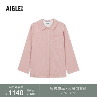 AIGLE 艾高 长袖衬衫2024年春夏DFT速干吸湿排汗COOLMAX凉爽女 红木色 AT634 42(175/96A)