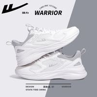 回力运动鞋女鞋春夏季软底网面透气休闲鞋减震鞋厚底增高网面跑步鞋 白灰 38