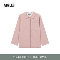 AIGLE艾高长袖衬衫2024年春夏DFT速干吸湿排汗COOLMAX凉爽女 红木色 AT634 40(170/92A)