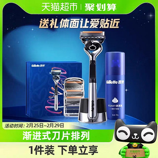 88VIP：Gillette 吉列 LOVE礼盒锋隐致顺引力盒手动剃须刀男士刮胡刀5层刀片