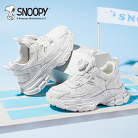 SNOOPY 史努比 童鞋儿童运动鞋轻便小白鞋男女童百搭校园鞋3821白色30 30码适合脚长17.6-18.1cm