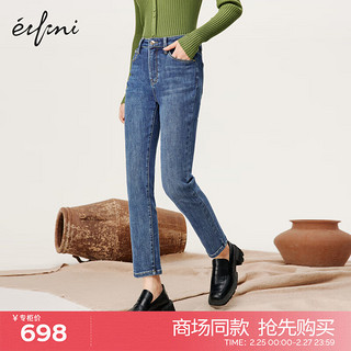 伊芙丽（eifini）伊芙丽牛仔裤1F2150171 牛仔蓝 155/60A/S