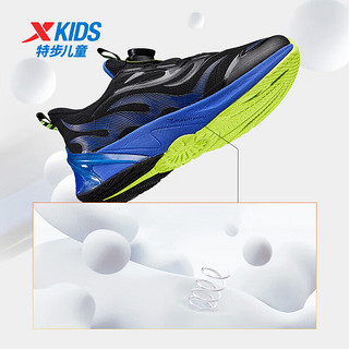 特步（XTEP）儿童童鞋男童中大童轻便舒适百搭跑鞋 黑/新荧光绿 36码