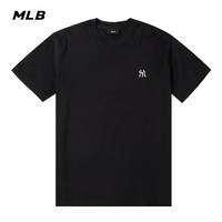美职棒(MLB)官网 男女同款短袖 夏季款纯棉舒适休闲圆领T恤 50BKS/纽约洋基/黑色 S