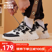 鸿星尔克运动鞋男轻便透气耐磨防滑减震时尚休闲鞋子【上道】【100券】 正黑/橡芽白(2433) 41