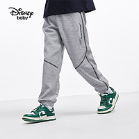 88VIP：Disney baby 迪士尼男童运动长裤2024春秋儿童华夫格户外百搭帅气裤子童装