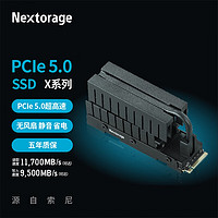 Nextorage 1TB SSD固态硬盘  M.2接口(NVMe协议PCIe5.0) 带散热片 读速高达11700MB/s X系列