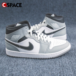 airjordancspacep26airjordan1midaj1灰白黑复古篮球鞋554724078