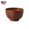 无印良品（MUJI）木制 汤碗 餐具 饭碗 原色 10.5cm /小