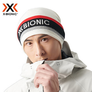 XBIONIC律动美丽诺羊毛反光条纹保暖冷帽 男女 X-BIONIC 22545 象牙白/红黑反光 均码