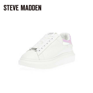 史蒂夫·马登 STEVE MADDEN/思美登2024春季平底时尚休闲运动鞋小白鞋 GAZE 白色 34