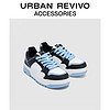 URBAN REVIVO2024春季新款男士潮流撞色圆头运动鞋UAMS40007 黑色 / 白色 / 蓝色 39