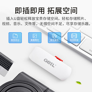 GeIL金邦 128GB USB3.2 U盘 读速100MB/s 高速大容量商务可爱创意优盘u盘 GH320系列 【128G】