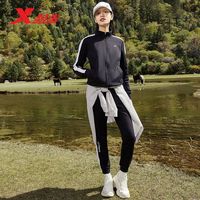 XTEP 特步 休闲运动套装女春季时尚百搭运动长袖开衫透气跑步服