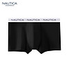 NAUTICA 诺帝卡 Underwear 诺帝卡40支棉弹力内裤男士内裤单条装平角裤 黑色 XXXL