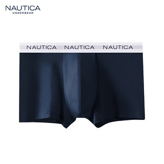 NAUTICA 诺帝卡 Underwear 诺帝卡40支棉弹力内裤男士内裤单条装平角裤 黑色 XXXL