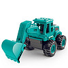 妮乐小队长 儿童小汽车工程车挖掘机推土挖土铲车男孩宝玩具车仿真模型 绿色挖掘机