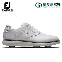 FootJoy高尔夫球鞋FJ青少年有钉鞋Junior男女童鞋golf运动球鞋舒 白/灰45035 美码4=35码