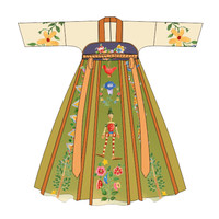 年衣年衣.灯会初上汉服女童春秋款超仙古装襦裙唐装儿童表演演出服   松花绿 90