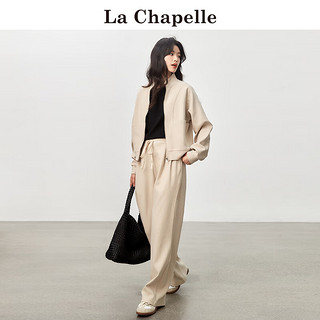 La Chapelle 2024春季拉链立领卫衣纯色小众外套 女  L