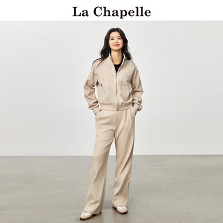 La Chapelle 2024春季拉链立领卫衣纯色小众外套 女  L