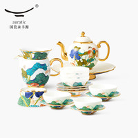 auratic 国瓷auratic  幸福和鸣 18头陶瓷茶壶茶漏茶具套装 （6人位）