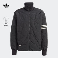 adidas阿迪达斯三叶草男装冬季宽松运动保暖棉服HR8696 黑色/奇妙白 A/S