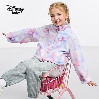 Disney baby 迪士尼男女童摇粒绒外套2024春秋季儿童休闲保暖洋气上衣童装