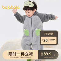 巴拉巴拉 儿童家居服秋冬睡衣加厚保暖造型连体衣萌趣208422171212