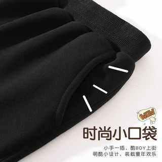 真维斯女童套装春季2024洋气时髦女大童时尚运动服儿童春季宽松卫衣 【两件套】浅紫黑/小紫心K 140cm