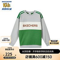 SKECHERS 斯凯奇 童装男童针织套头儿童卫衣大童秋装休闲撞色上衣L423B068