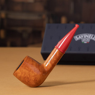 沙芬（SAVINELLI）意大利手工石楠木烟斗P364迷你小号128彩嘴直斗男女士 【迷你红斗嘴 128斗型】