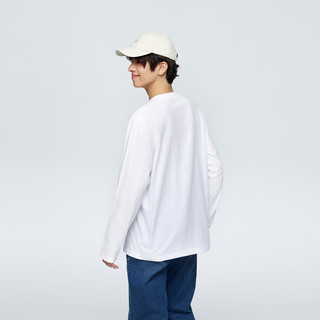 Gap男装春季2024LOGO亲肤纯棉长袖T恤宽松圆领打底衫892184