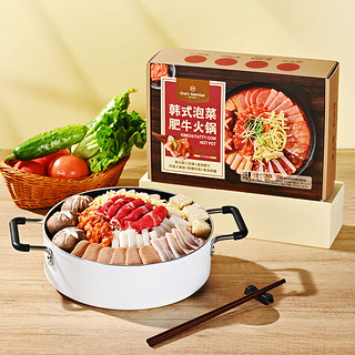 One's Member 1号会员店（One’s Member）韩式泡菜肥牛锅1.1kg 部队火锅牛肉年糕芝士拉面预制菜