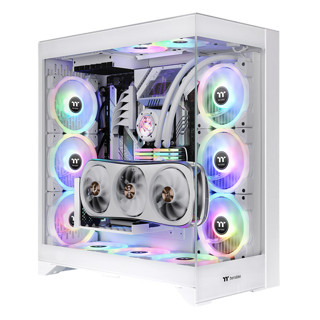 Thermaltake（Tt）CTE E600 MX 海景房机箱 电脑主机 白色（双面板/EATX主板/支持420水冷/高效能集聚散热） CTE E600︱白︱奢华海景房